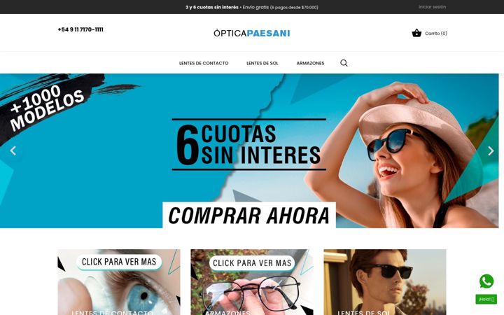 Screenshot ta' opticapaesani.com.ar