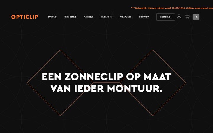 Skærmbillede af opticlip.nl