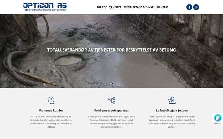 Screenshot of opticon.no