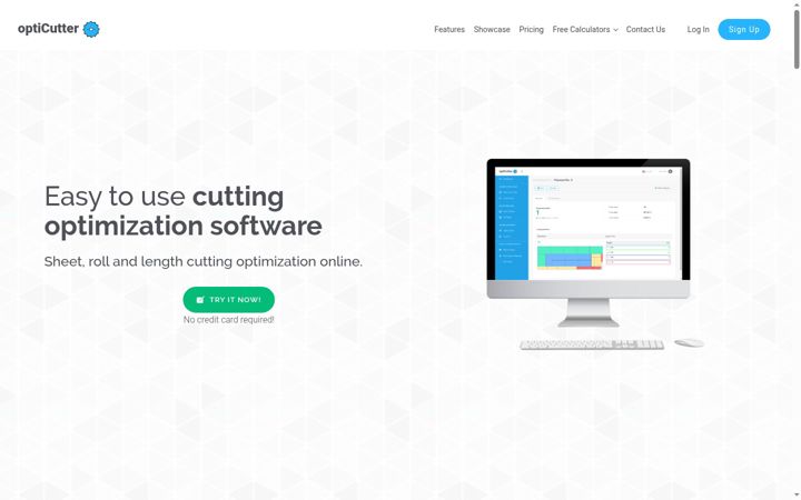 Screenshot of opticutter.com