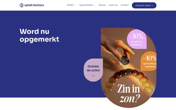 Screenshot ta' optiekbeckers.be