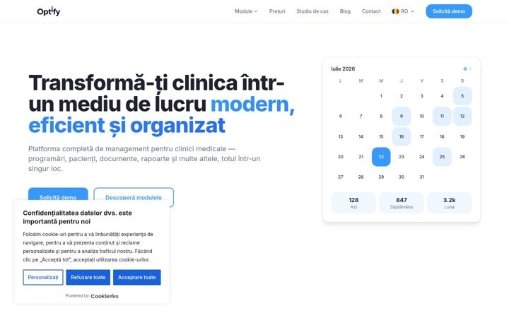 Screenshot of optify.ro
