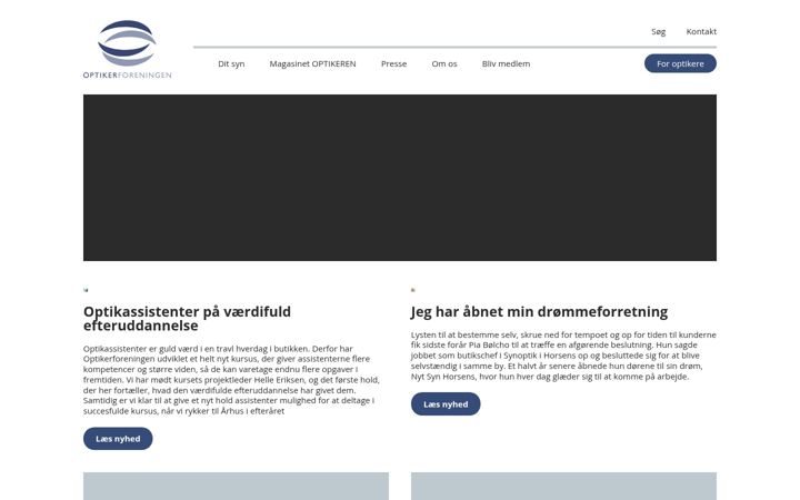 Screenshot di optikerforeningen.dk