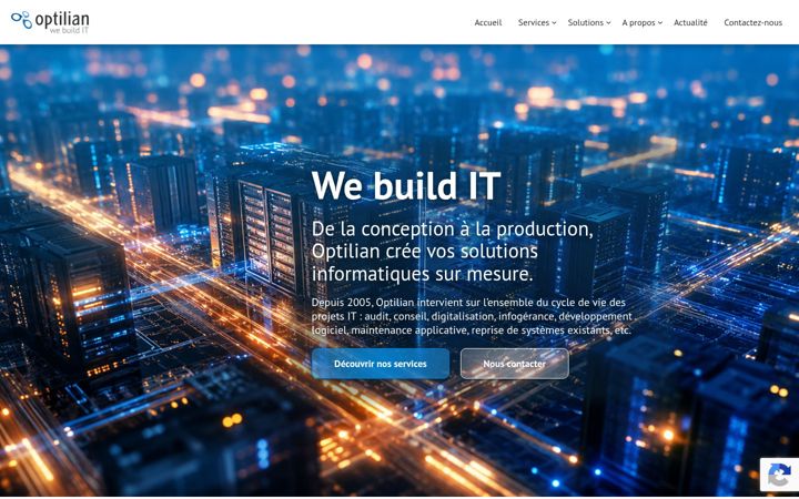 Screenshot of optilian.net
