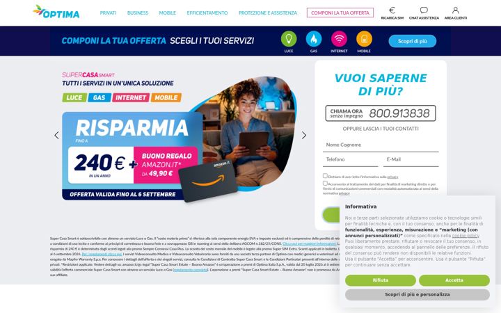 Screenshot of optimaitalia.com