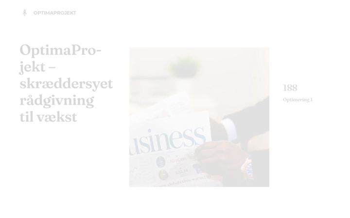 Screenshot van optimaprojekt.dk