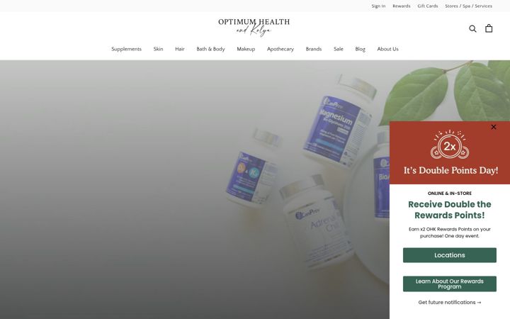 Screenshot of optimumhealth.ca