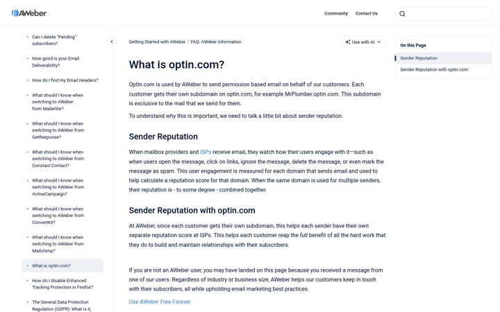 Screenshot of optin.com