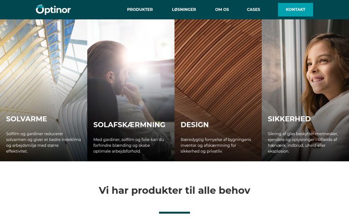 Screenshot of optinor.dk