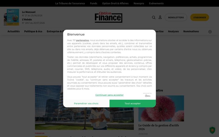 Screenshot of optionfinance.fr