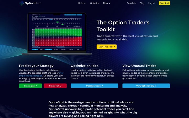 Screenshot of optionstrat.com