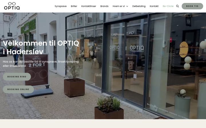 Screenshot di optiq.dk