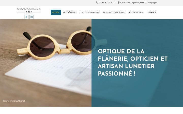 Ekraanipilt saidist optiqueflanerie.fr