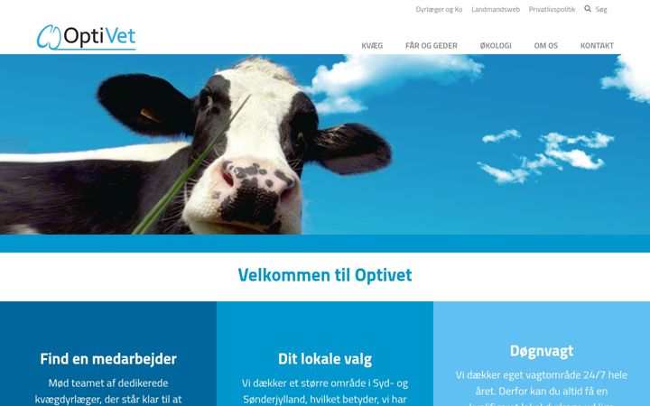 Screenshot of optivet.dk