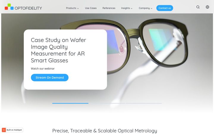 Screenshot von optofidelity.com