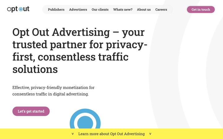 Skjermbilde av optoutadvertising.com