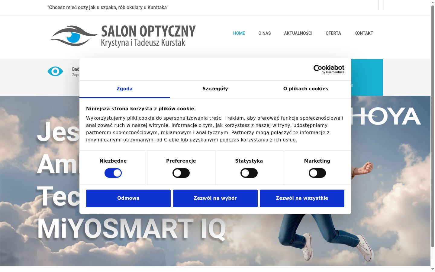 Snímek obrazovky baneru souhlasu zobrazeného před jakoukoli interakcí