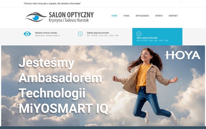 Snímek obrazovky optyk-kurstak.pl