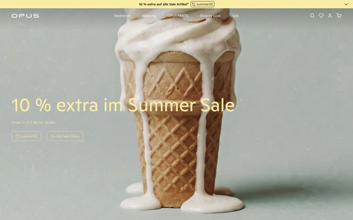 Screenshot di opus-fashion.com