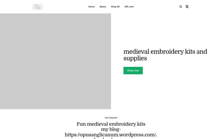 Screenshot von opusanglicanumembroidery.com