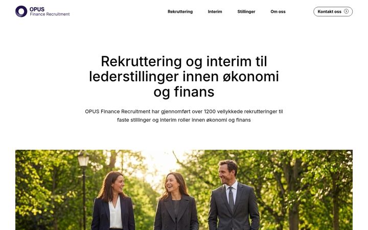 Snímek obrazovky opusfinance.no