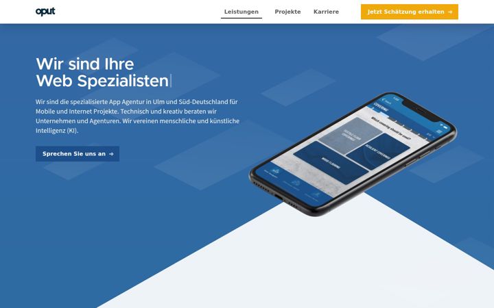 Screenshot of oput.de