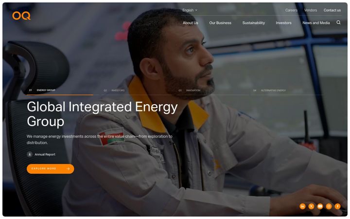 Screenshot of oq.com