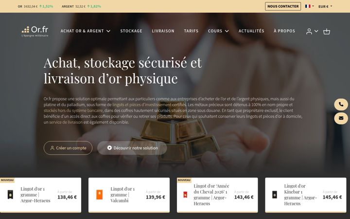 Screenshot of or.fr