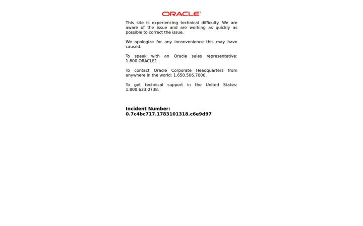Screenshot ta' oraclecloud.com