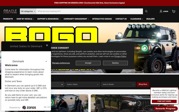 Screenshot of oraclelights.com