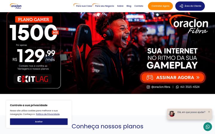 Screenshot of oraclon.com.br