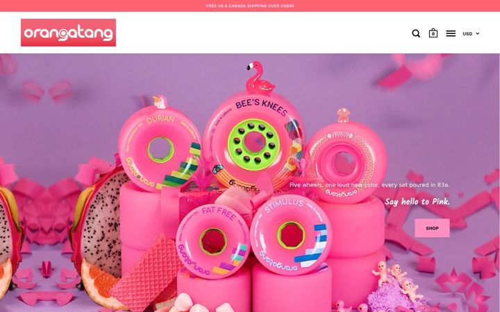 Screenshot of orangatangwheels.com