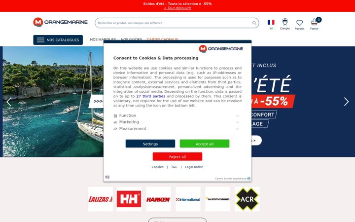 Screenshot of orange-marine.com