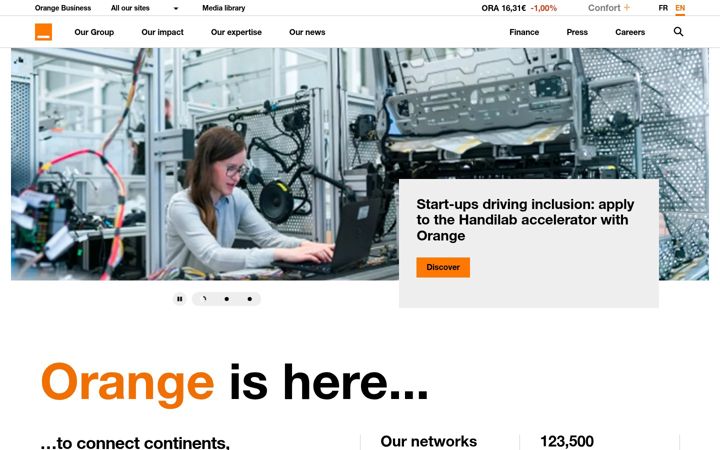 Screenshot di orange.com
