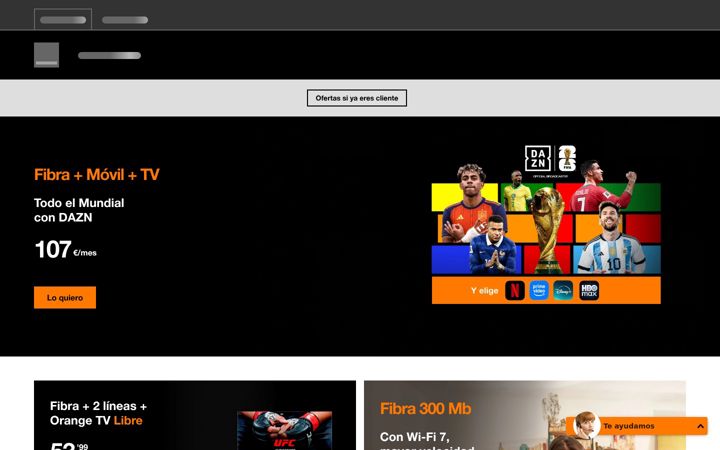 Screenshot van orange.es