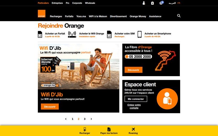 Screenshot of orange.ma