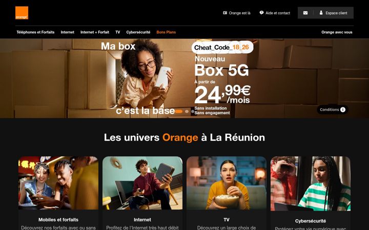 Screenshot of orange.re
