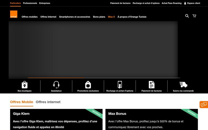 Screenshot of orange.tn