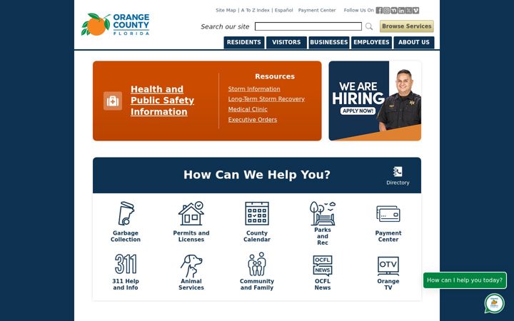 Screenshot of orangecountyfl.net