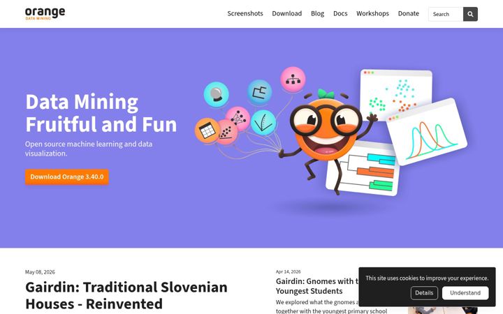 Screenshot of orangedatamining.com