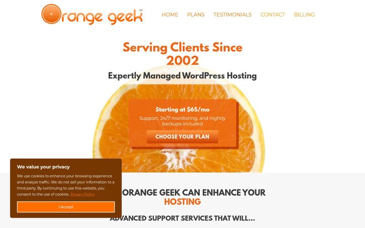 Screenshot of orangegeek.com