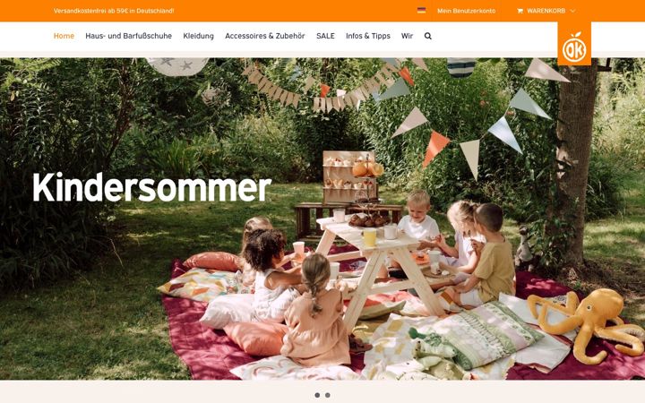 Екранна снимка на orangenkinder.com