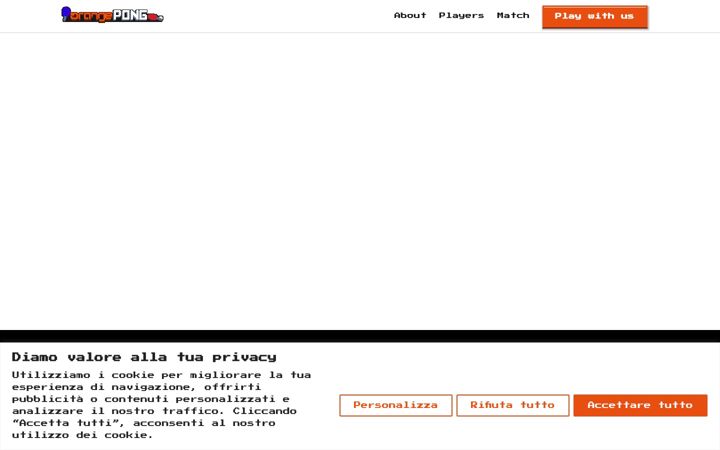 Captură de ecran a orangepong.net