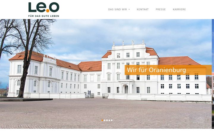 Skärmbild av oranienburg-holding.de