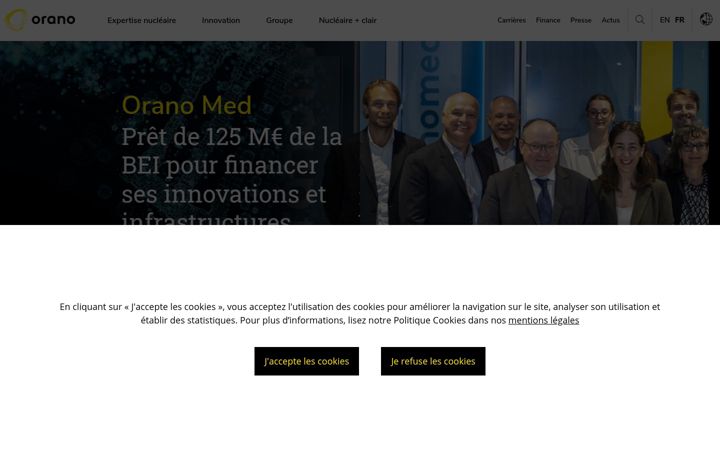 Screenshot of orano.group