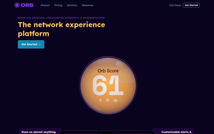 Screenshot of orb.net