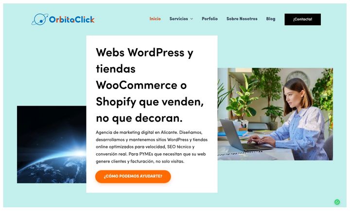 Screenshot von orbitaclick.com