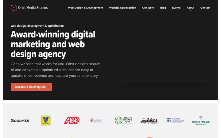 Screenshot of orbitmedia.com