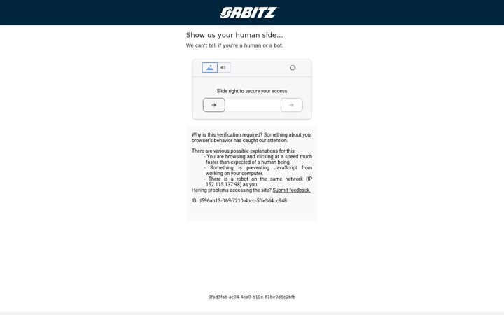 Screenshot ta' orbitz.com