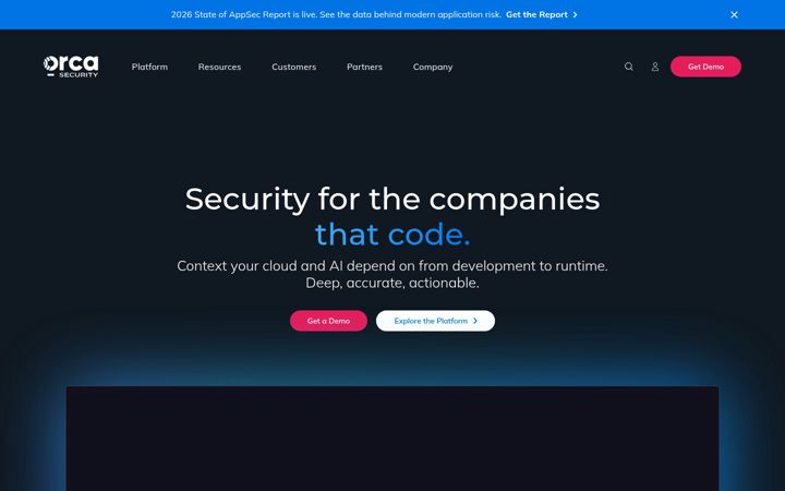 Screenshot of orca.security